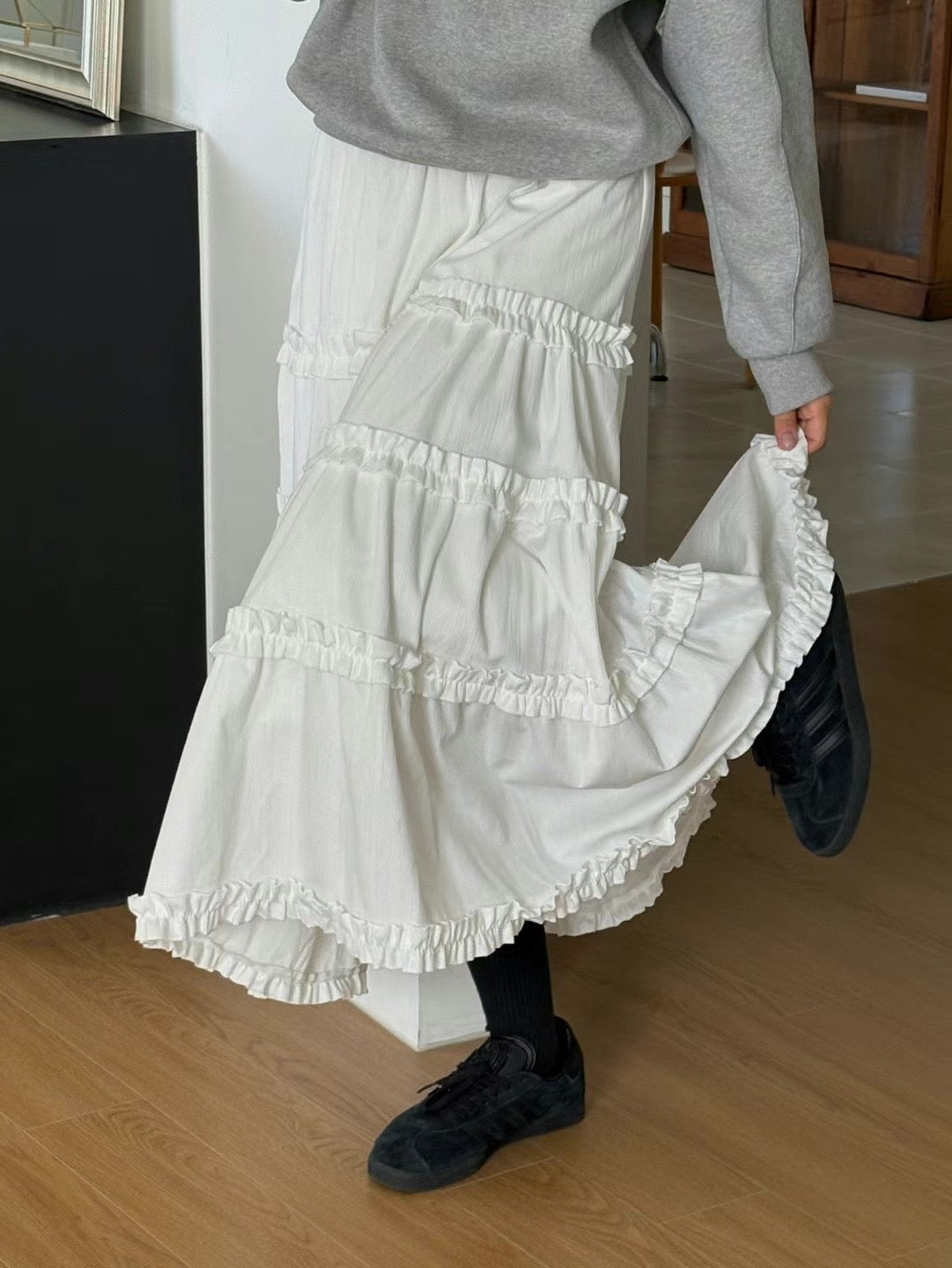 保暖毛底🧣 Ruffle花邊蛋糕裙|2色入