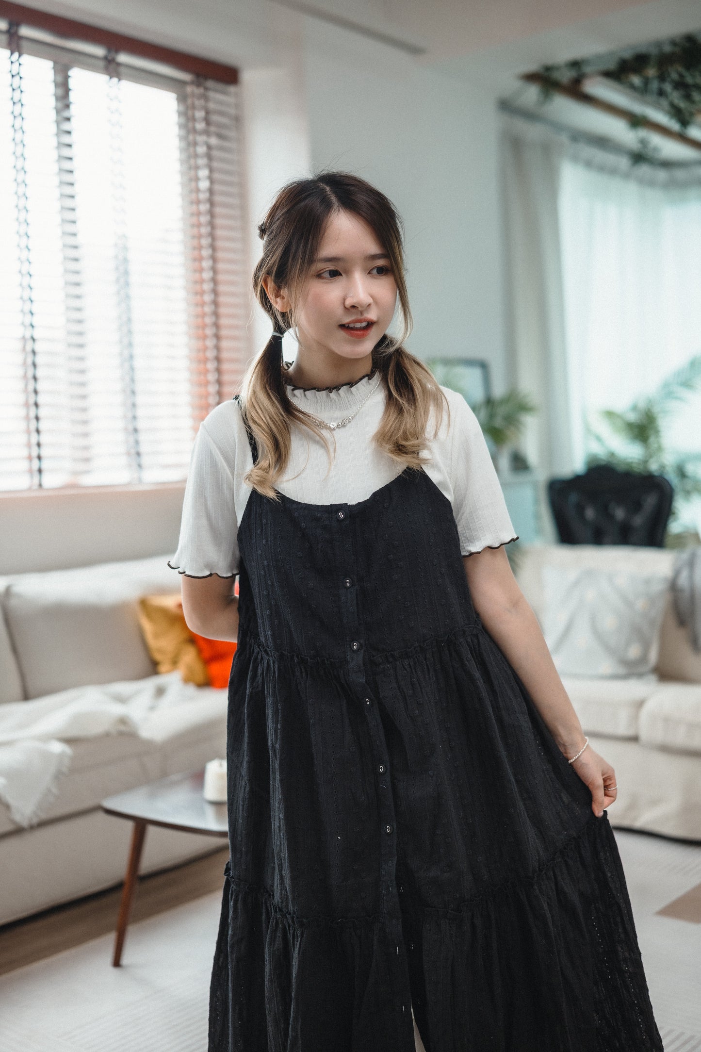 銀扣小通花開鈕OPS|2色入