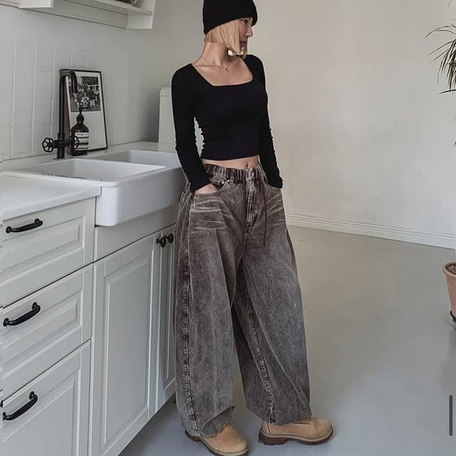 Unisex洗水燈芯絨氣球褲|3色入