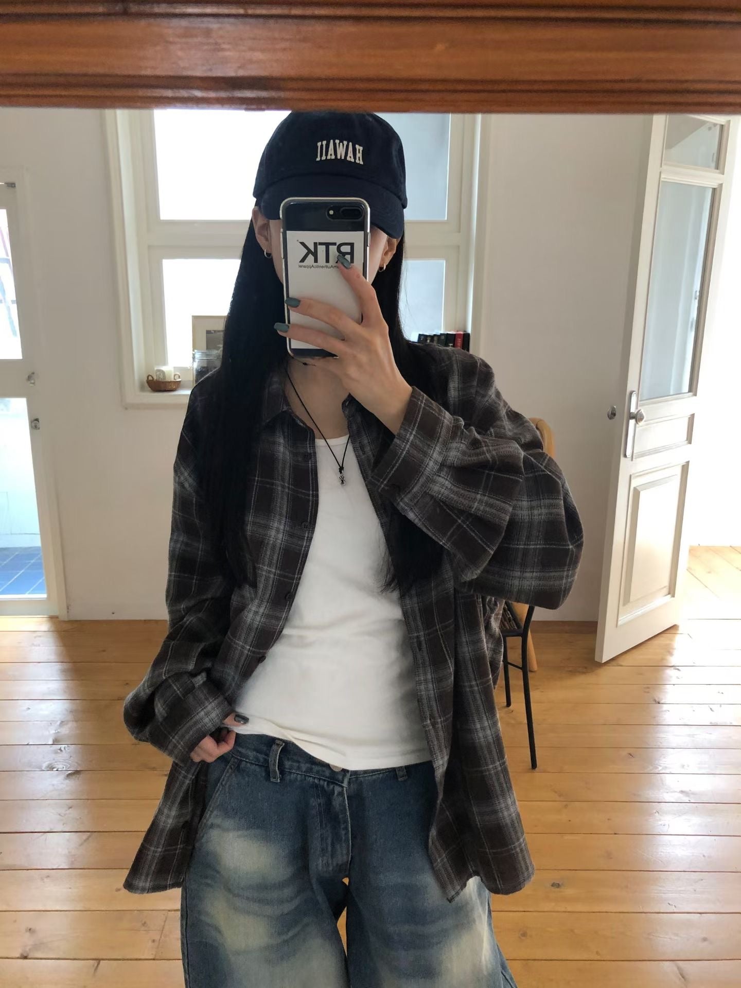 Fleeced Checkered Shirt Outer|2色入