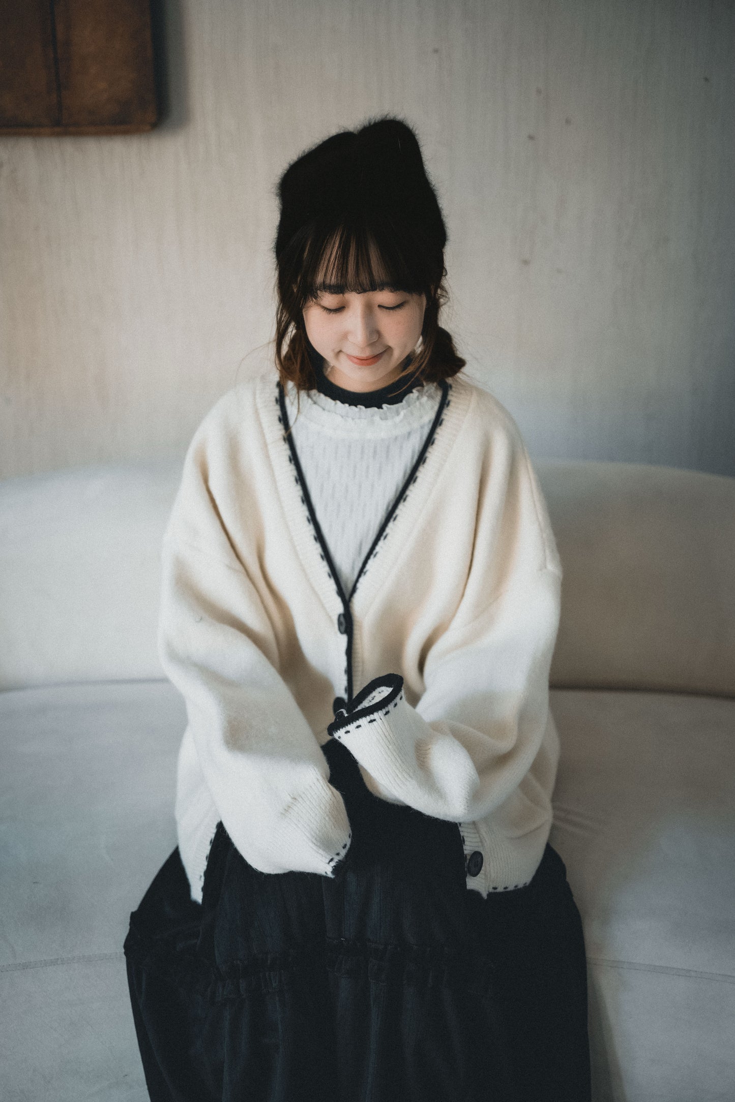 厚實拼邊長外套|3色入