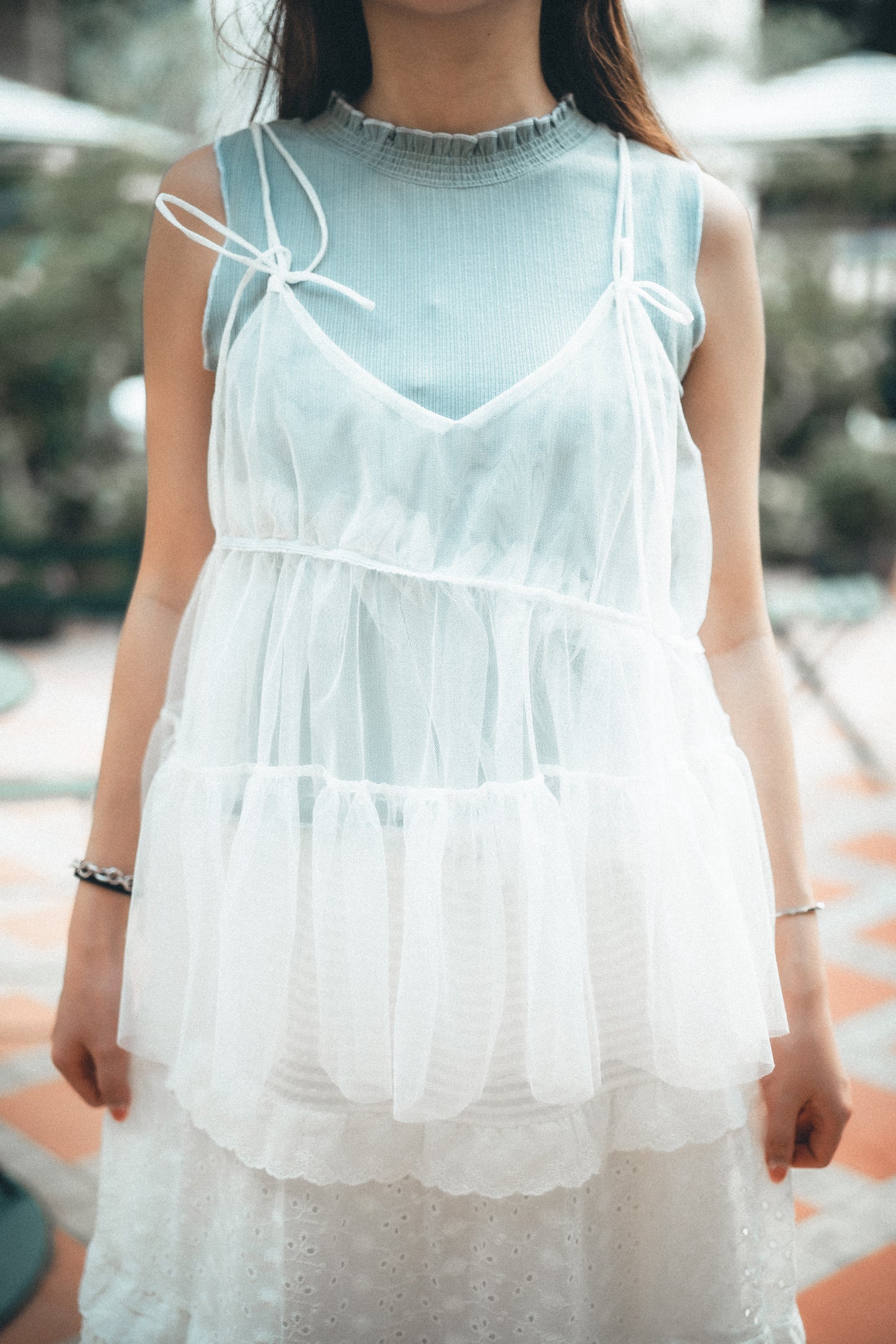 七彩🌈 百搭撞色木耳邊背心|7色入