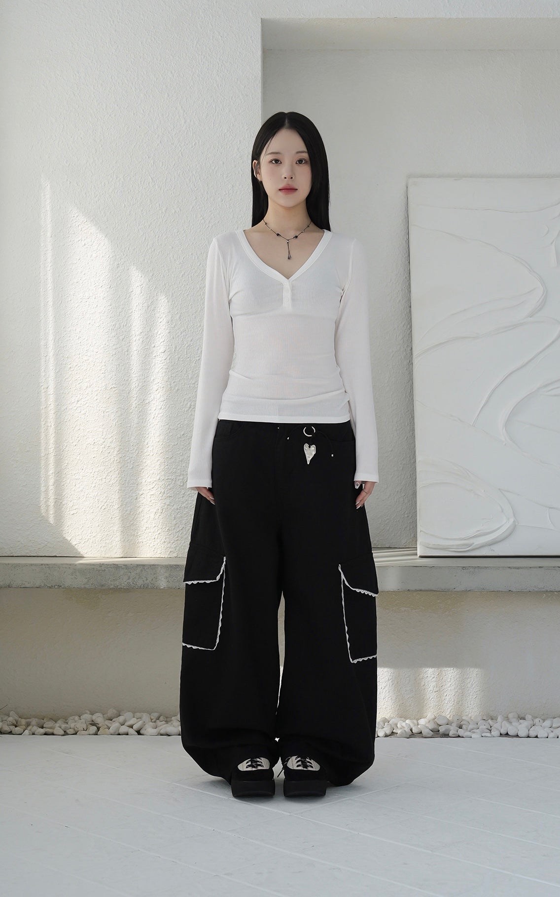 Lace Pocket 氣球褲|3色入