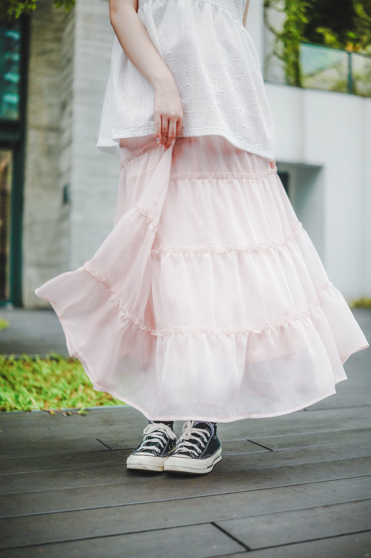 薄紗小ruffle蛋糕裙|3色入