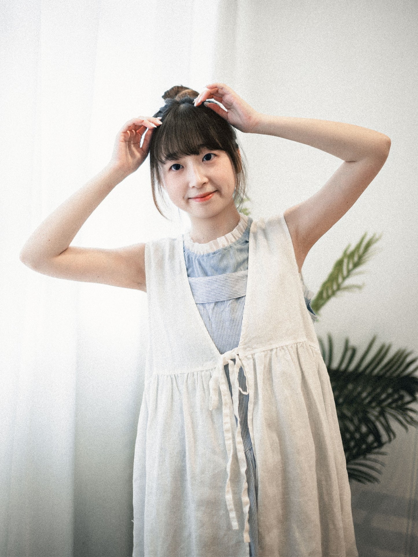 無印風.麻質交疊布OPS|2色入