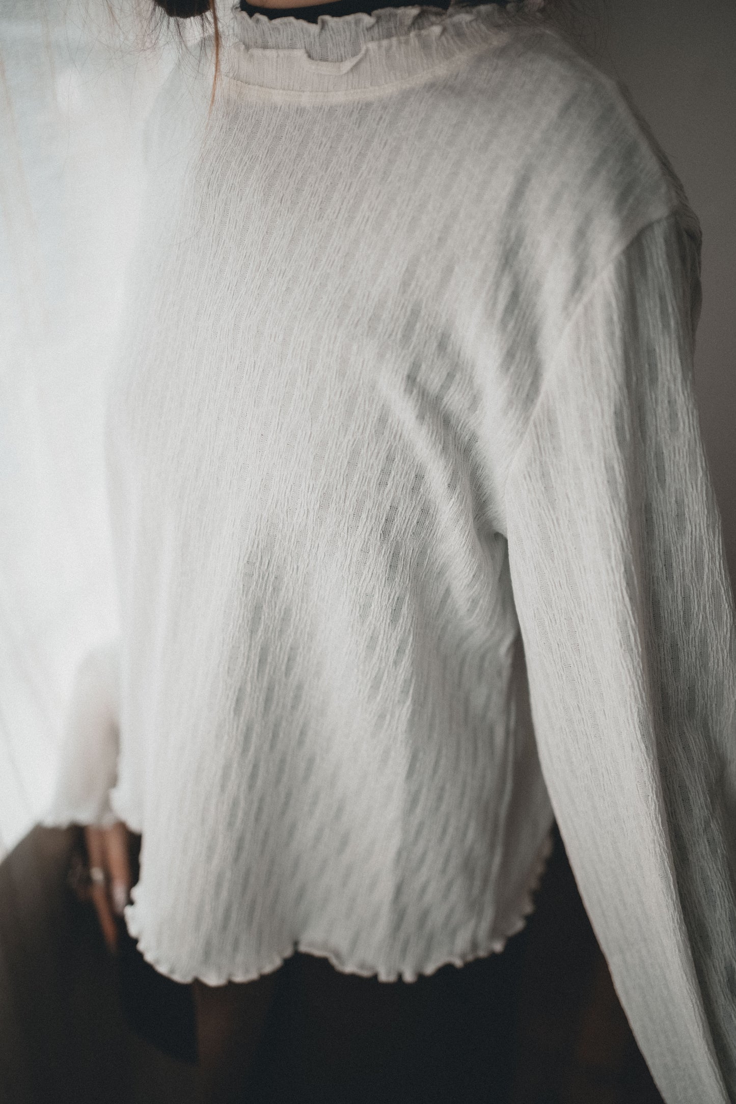 Double波浪暗紋top|3色入