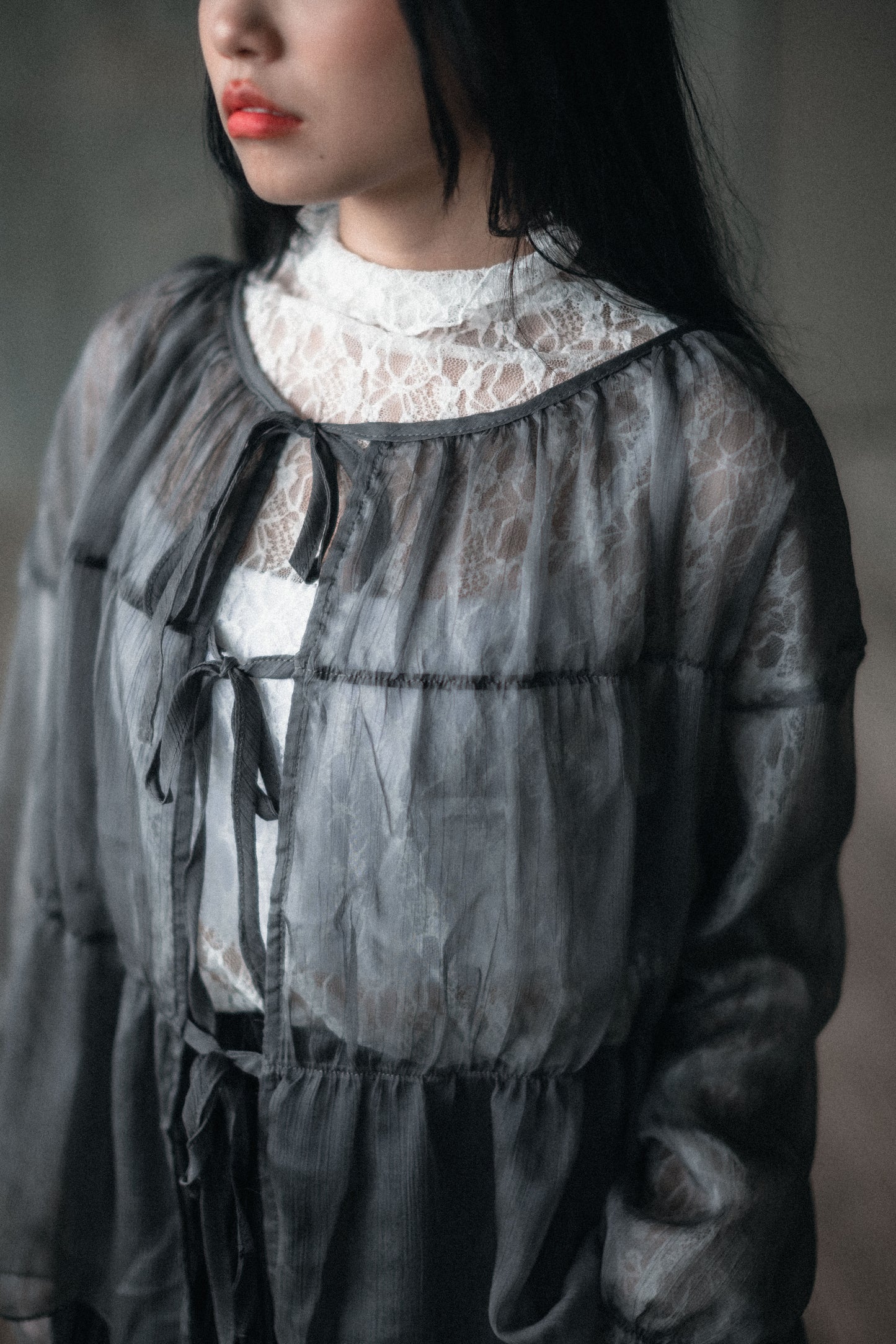 Comeback!! 超美💖透透紗紗綁帶外搭|4色入e