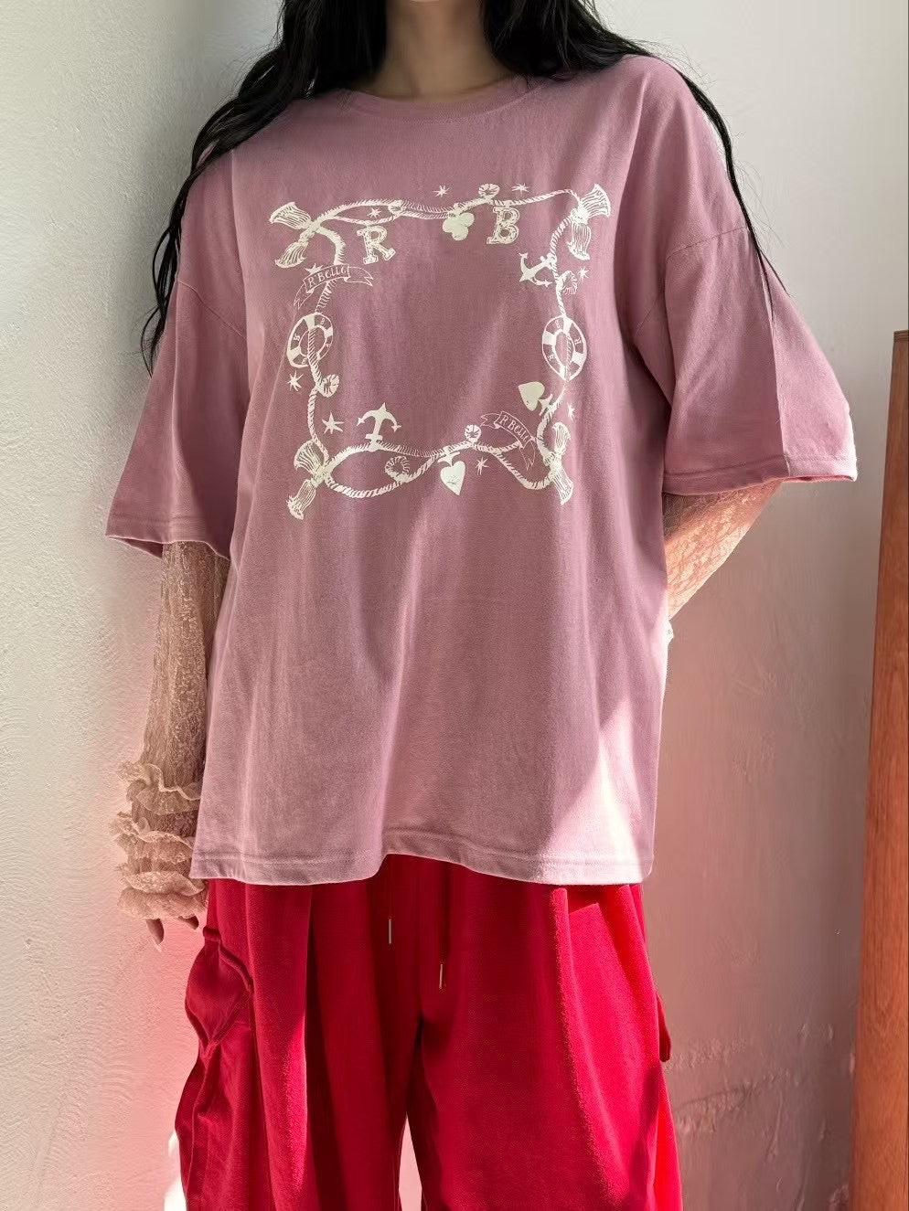 ROMANTIC RUFFLE LACE SLEEVES TEE | 3色入