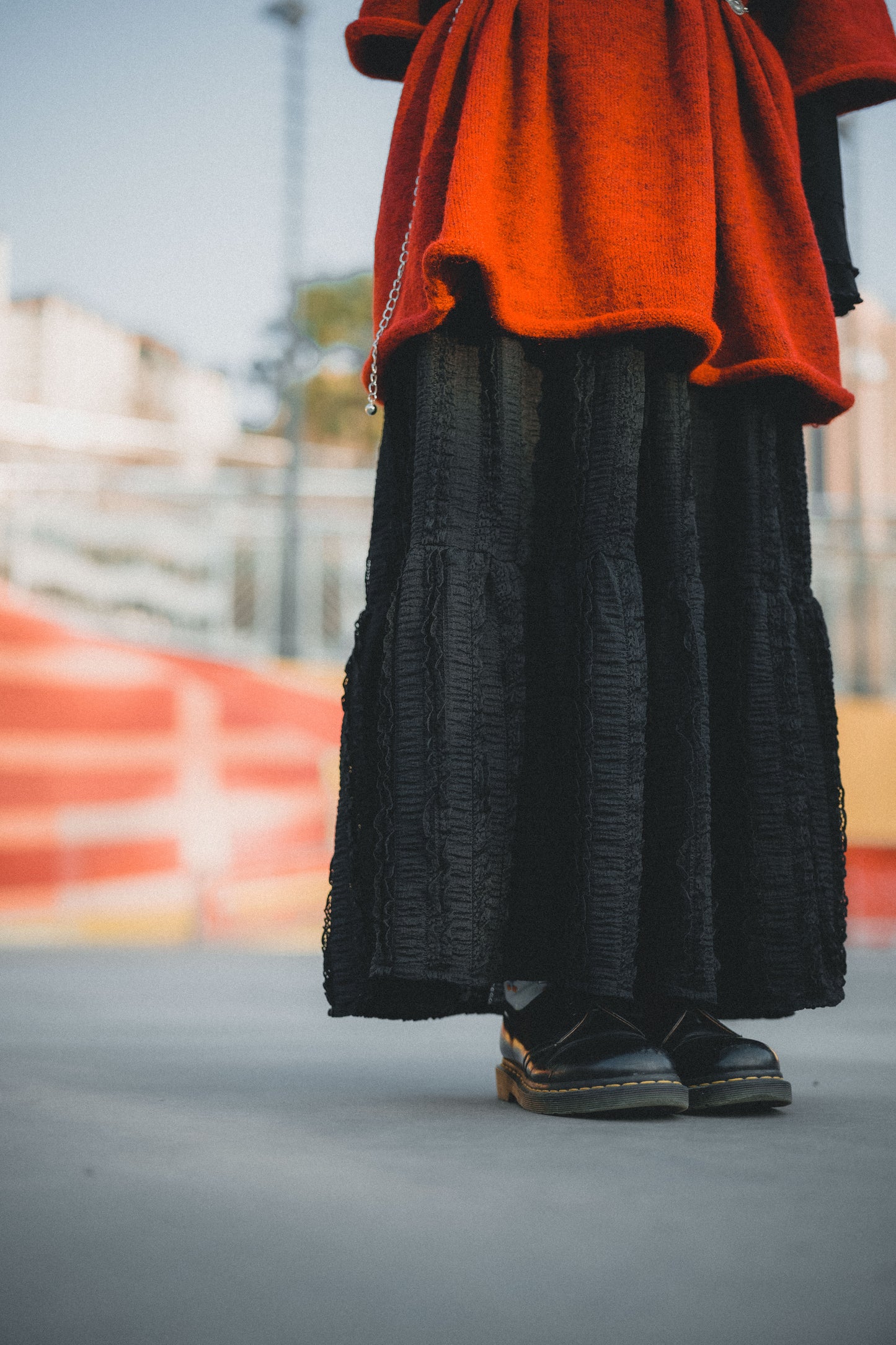 溫柔紋理感蕾絲半身裙|2色入