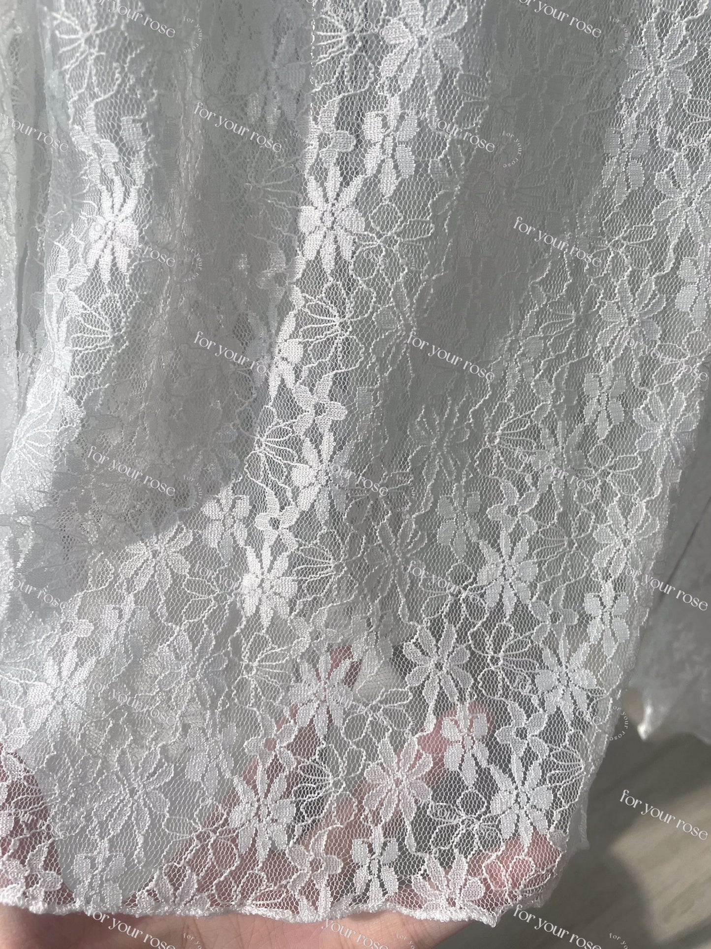 長袖ver. 高領透膚花花pattern top|2色入