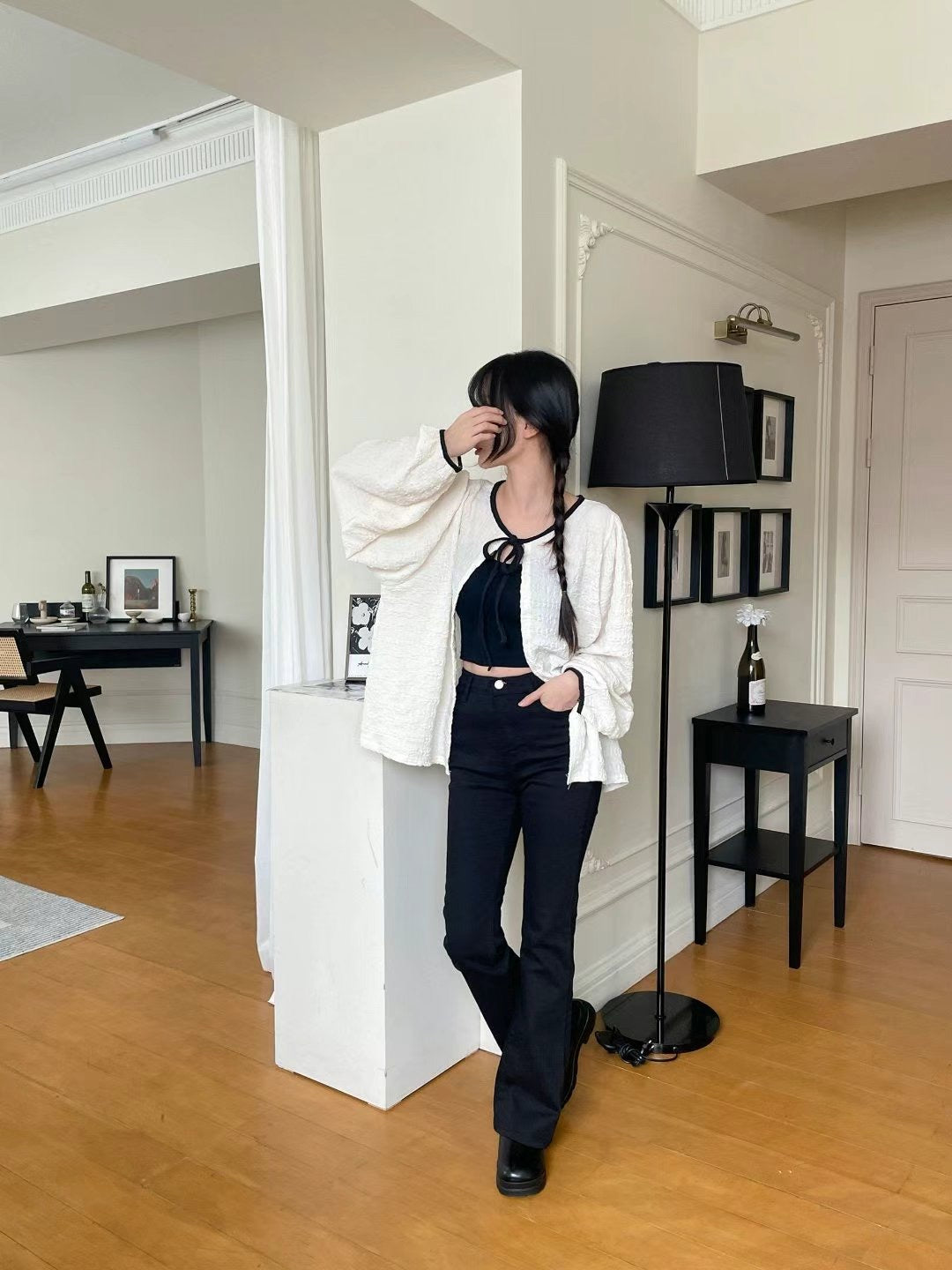 泡泡質蝴蝶結綁帶外搭|2色入