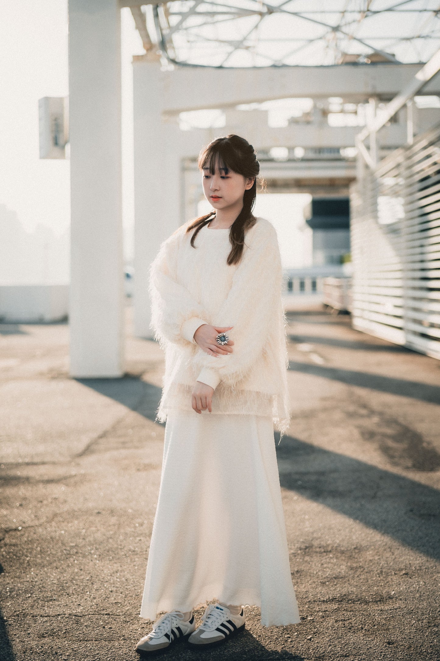 𝘍𝑙𝘶𝑓𝘧𝑦✨閃閃羽毛圓領top|4色入