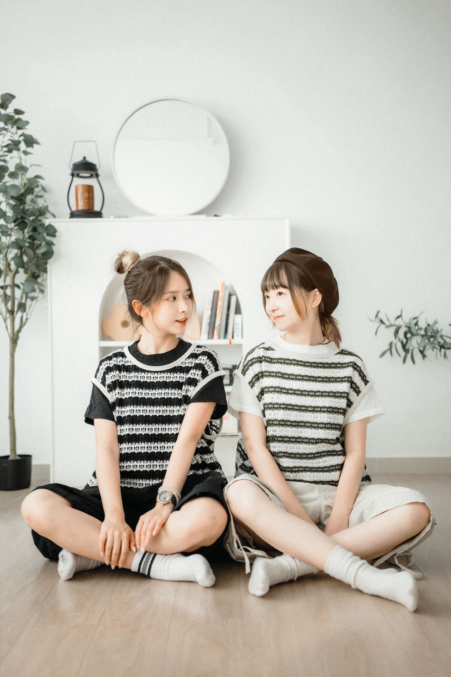 OVERSIZE洞洞條紋VEST|2色入