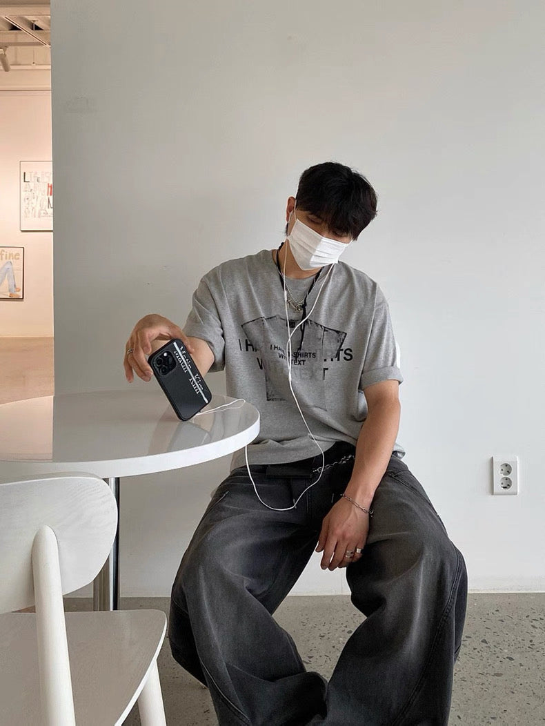 “I Hate T-shirts with Text” TEE|3色入