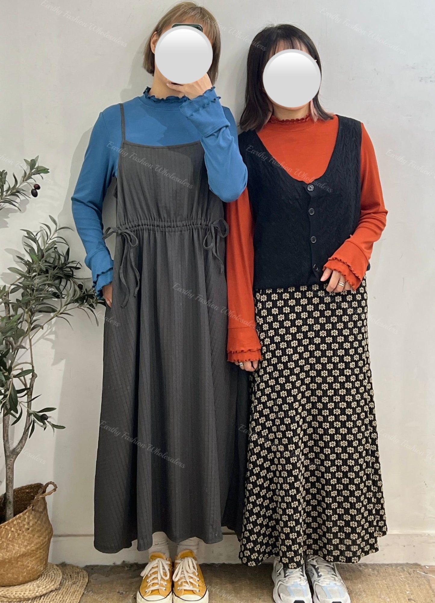 秋冬百搭雙層領袖口親膚TOP|5色入