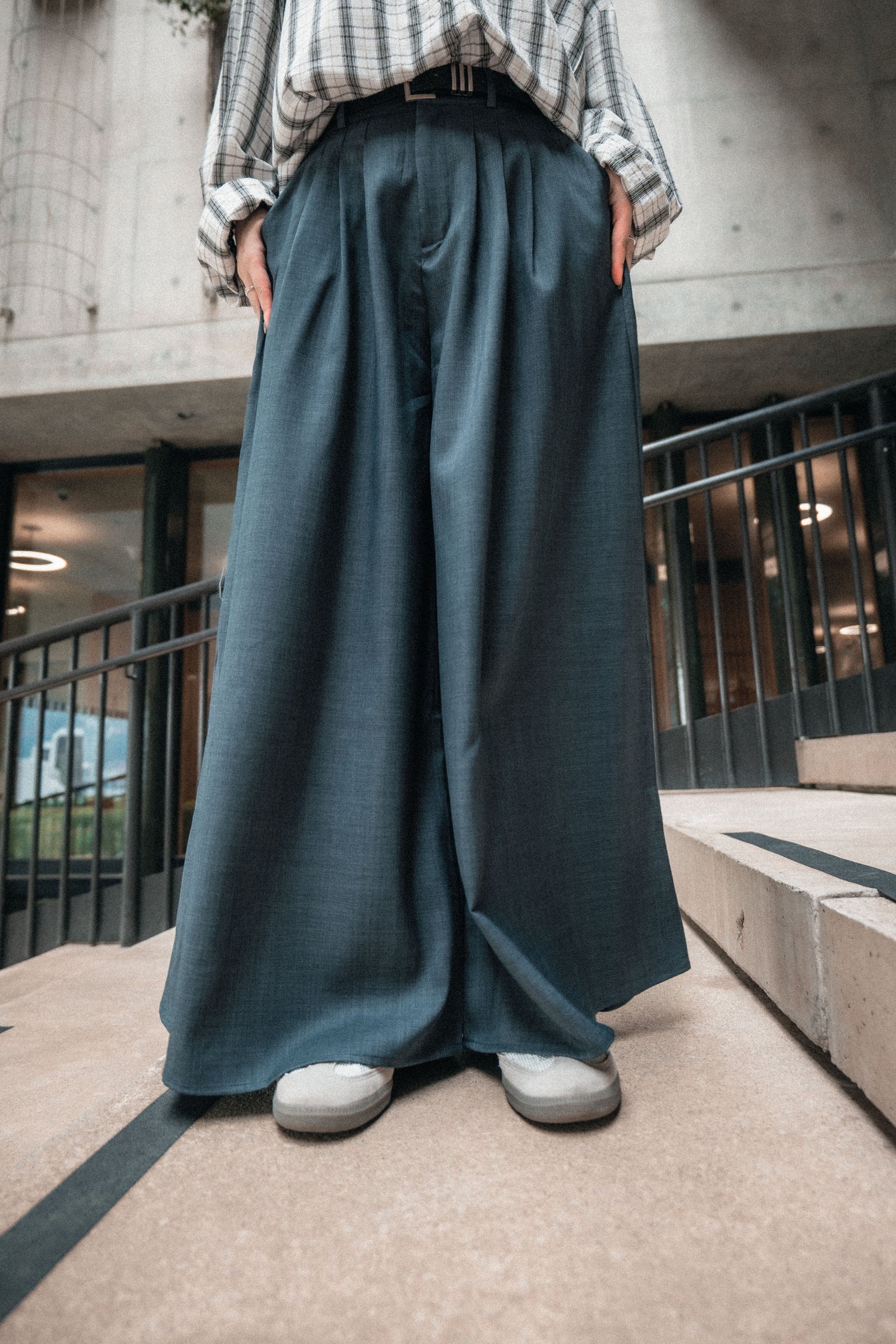 絲滑〰️西裝闊腳長褲(送皮帶)|4色入