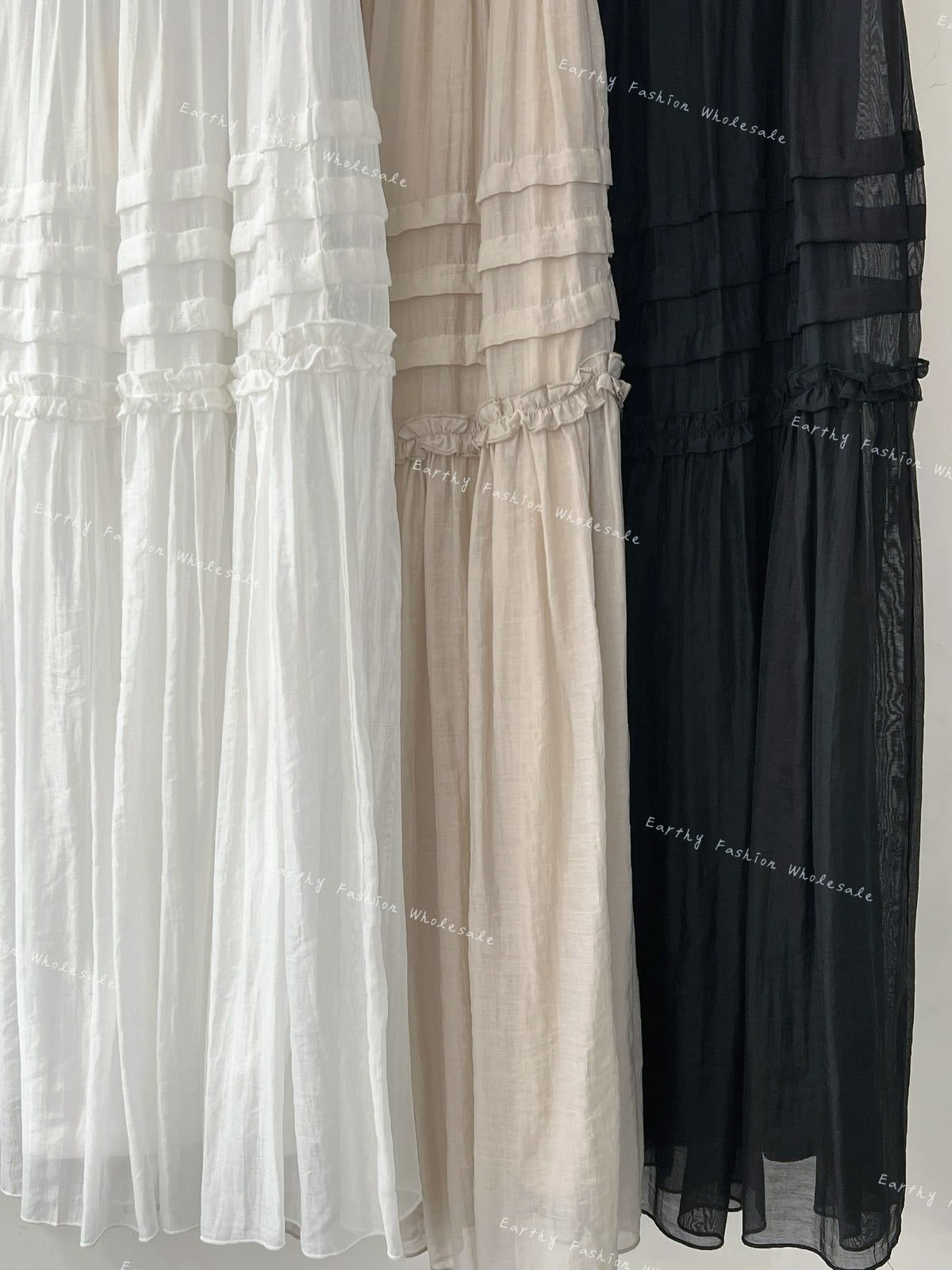 飄逸涼感🫧 三摺Ruffle輕薄sk|3色入