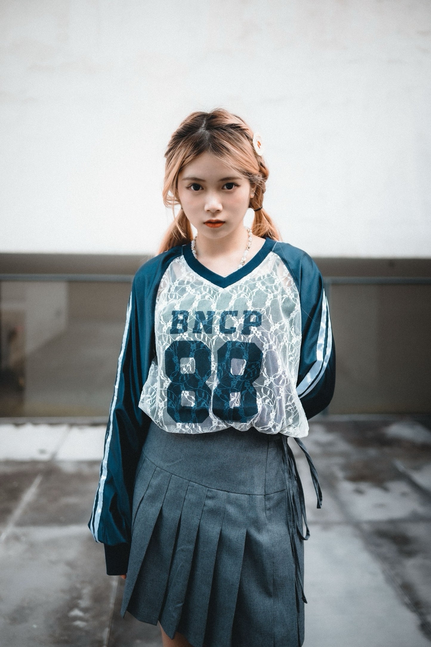 蝴蝶綁繩腰帶百褶短裙|2色入