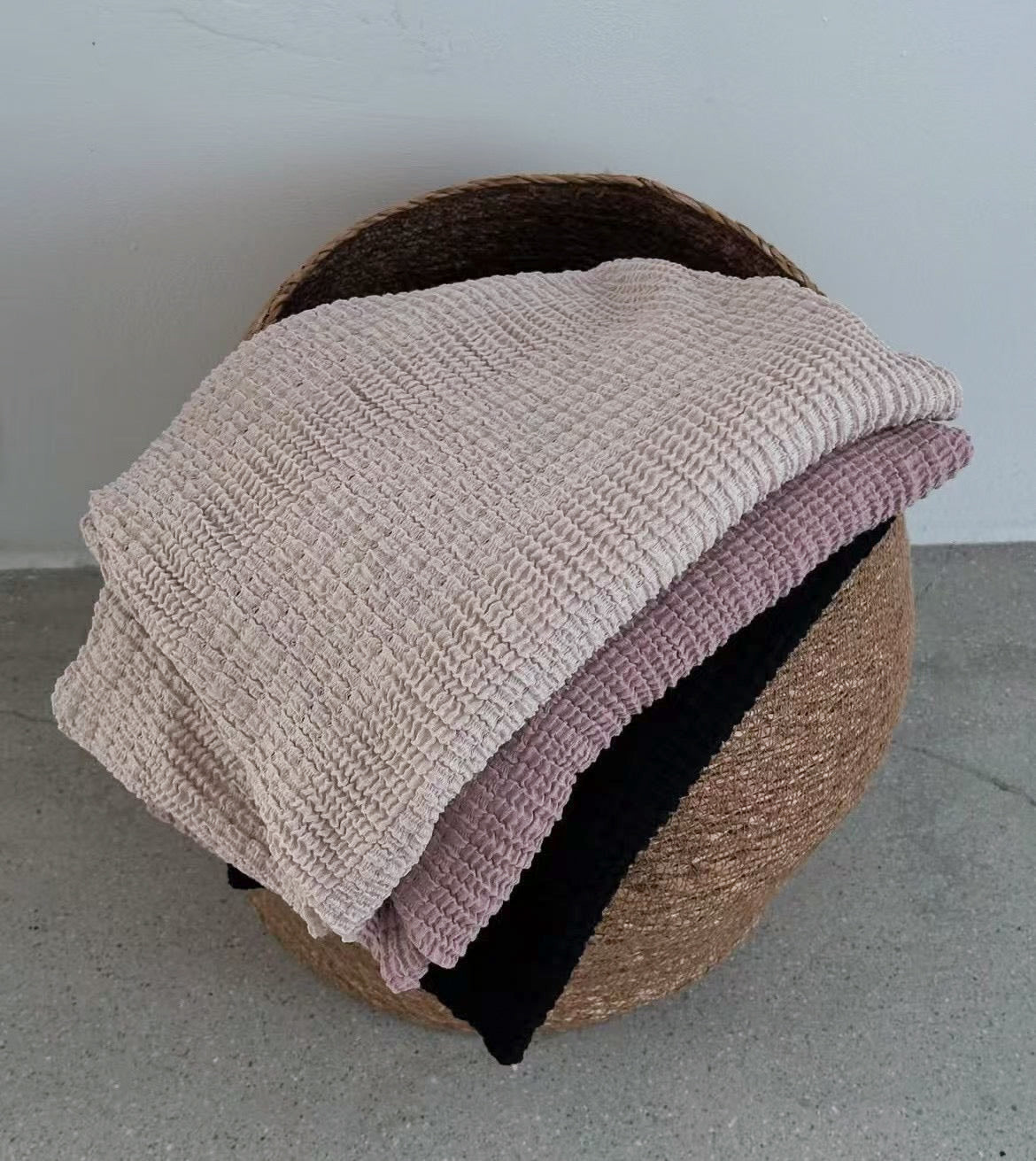 泡泡格格棉 • Waffle後開岔傘裙|3色入