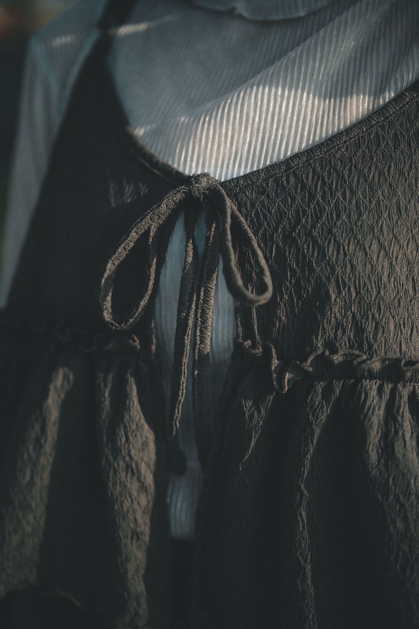 小菱格壓紋🔸荷葉吊帶layer|3色入