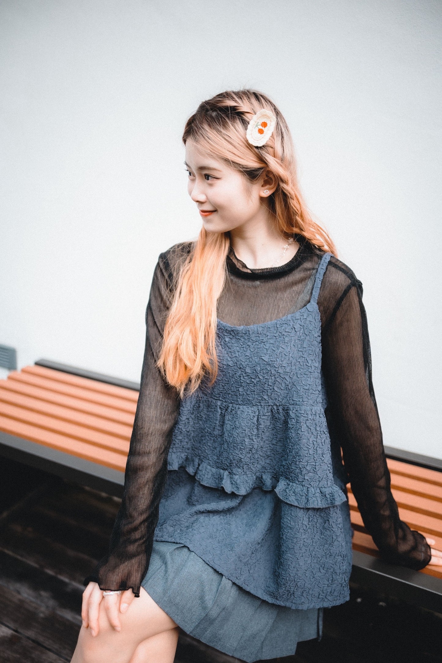 褶褶粒粒RUFFLE綁帶外搭|4色入