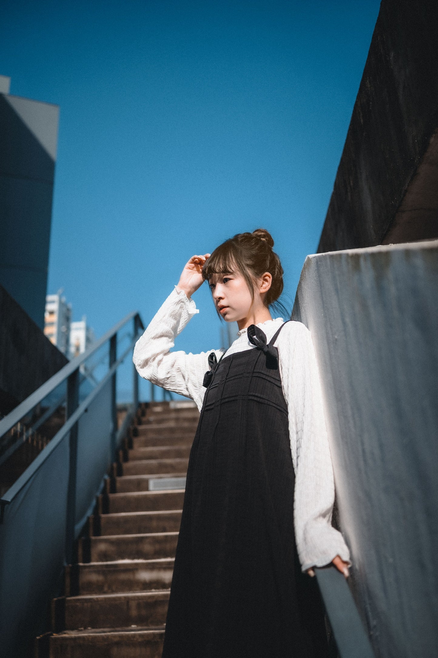 暗格紋Ruffle領內搭Top|3色入