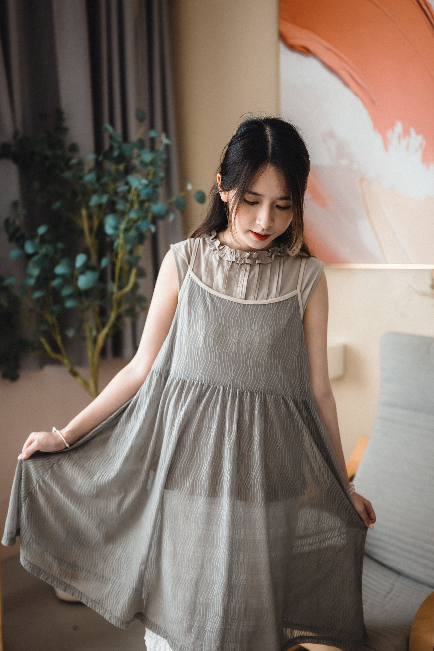 好襯⸜ ෆ ⸝ Ruffle壓褶背心|3色入