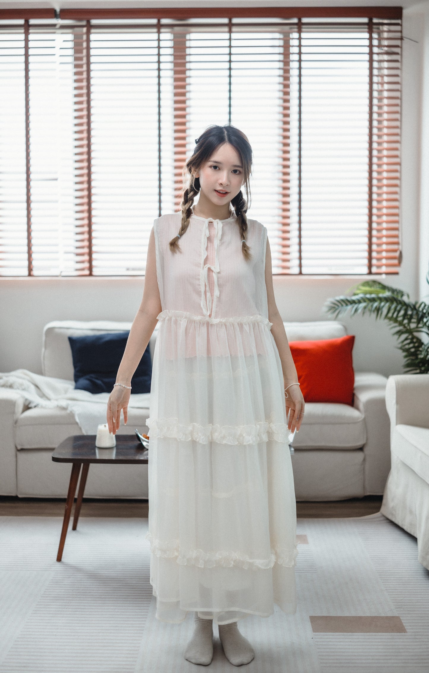 美哭︎︎ ⟡ 2-way Ruffle紗紗OPS|4色入