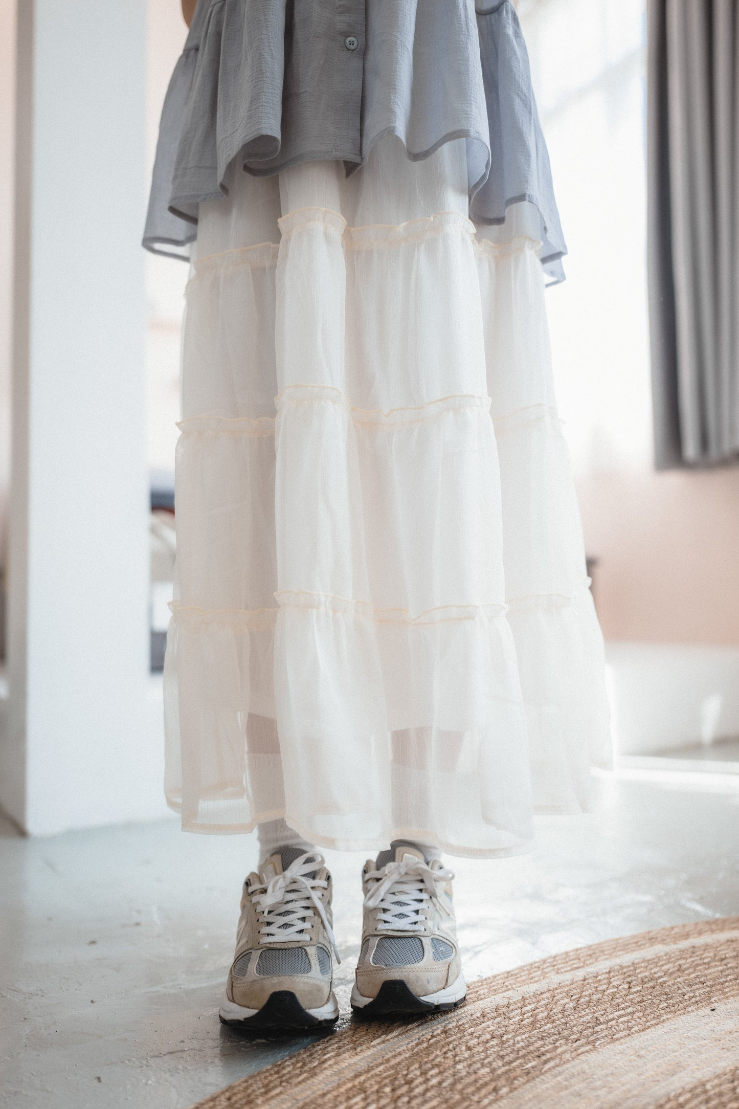 薄紗小ruffle蛋糕裙|3色入