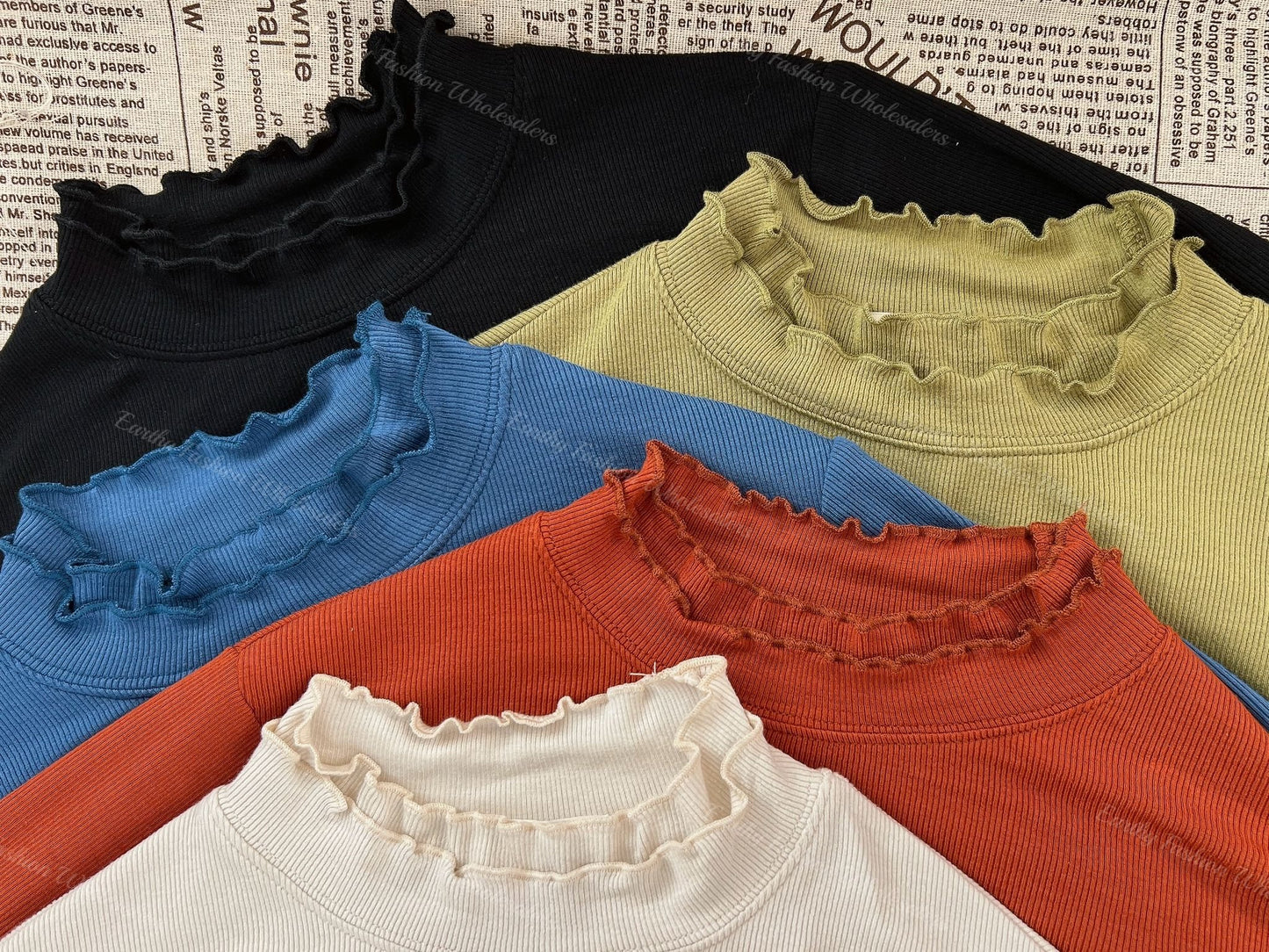 秋冬百搭雙層領袖口親膚TOP|5色入