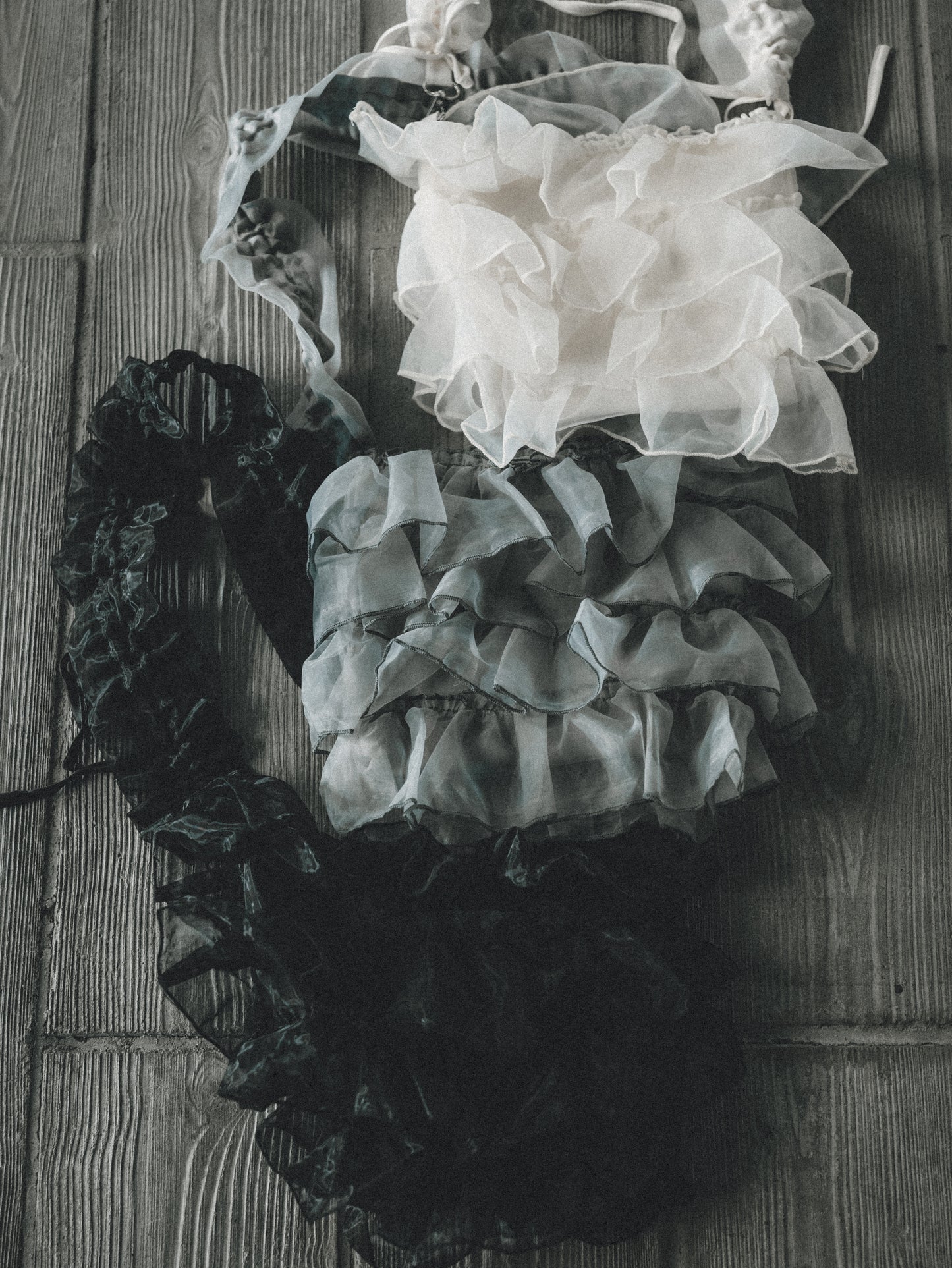 蛋糕層層ruffle紗紗袋 S size|4色入