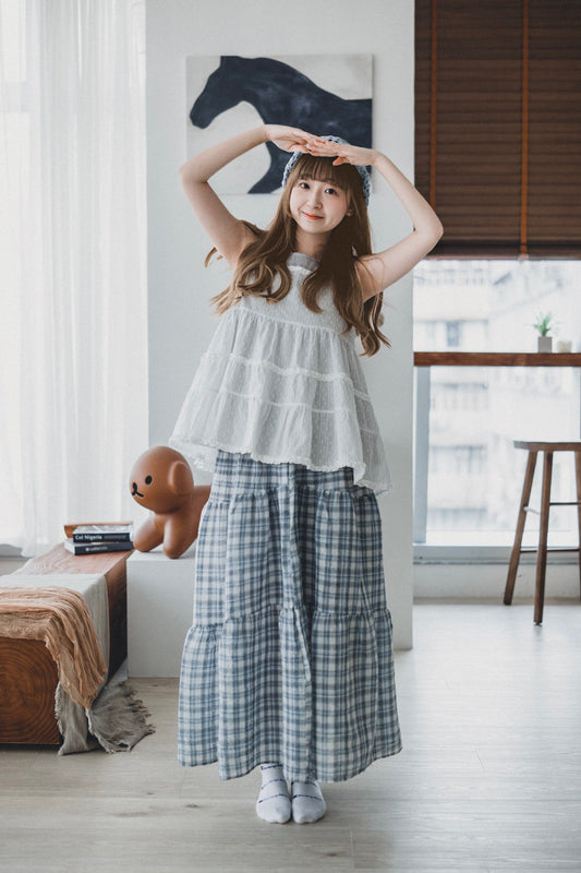 熱賣comeback❤️🔥 斜cut格紋三層蛋糕裙|3色入