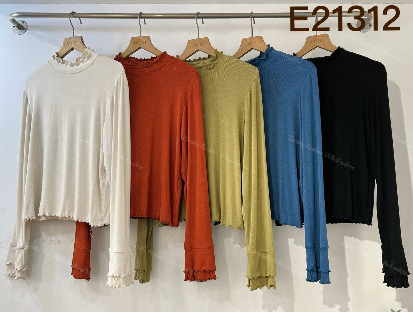 秋冬百搭雙層領袖口親膚TOP|5色入