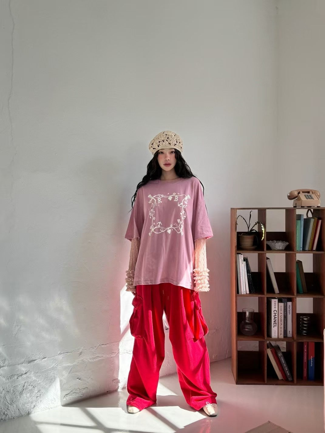 ROMANTIC RUFFLE LACE SLEEVES TEE | 3色入