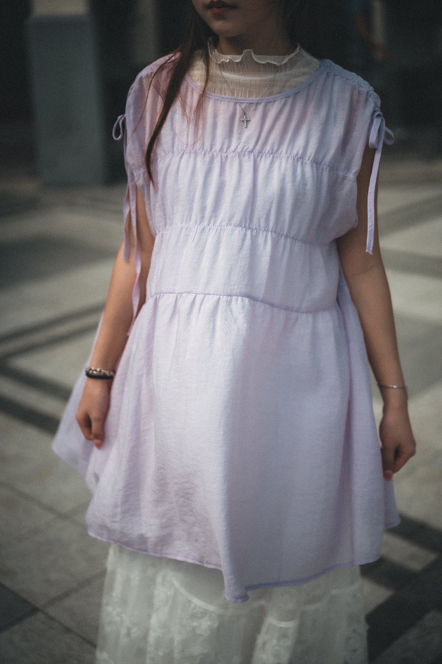 抽繩皺摺娃娃背心|4色入