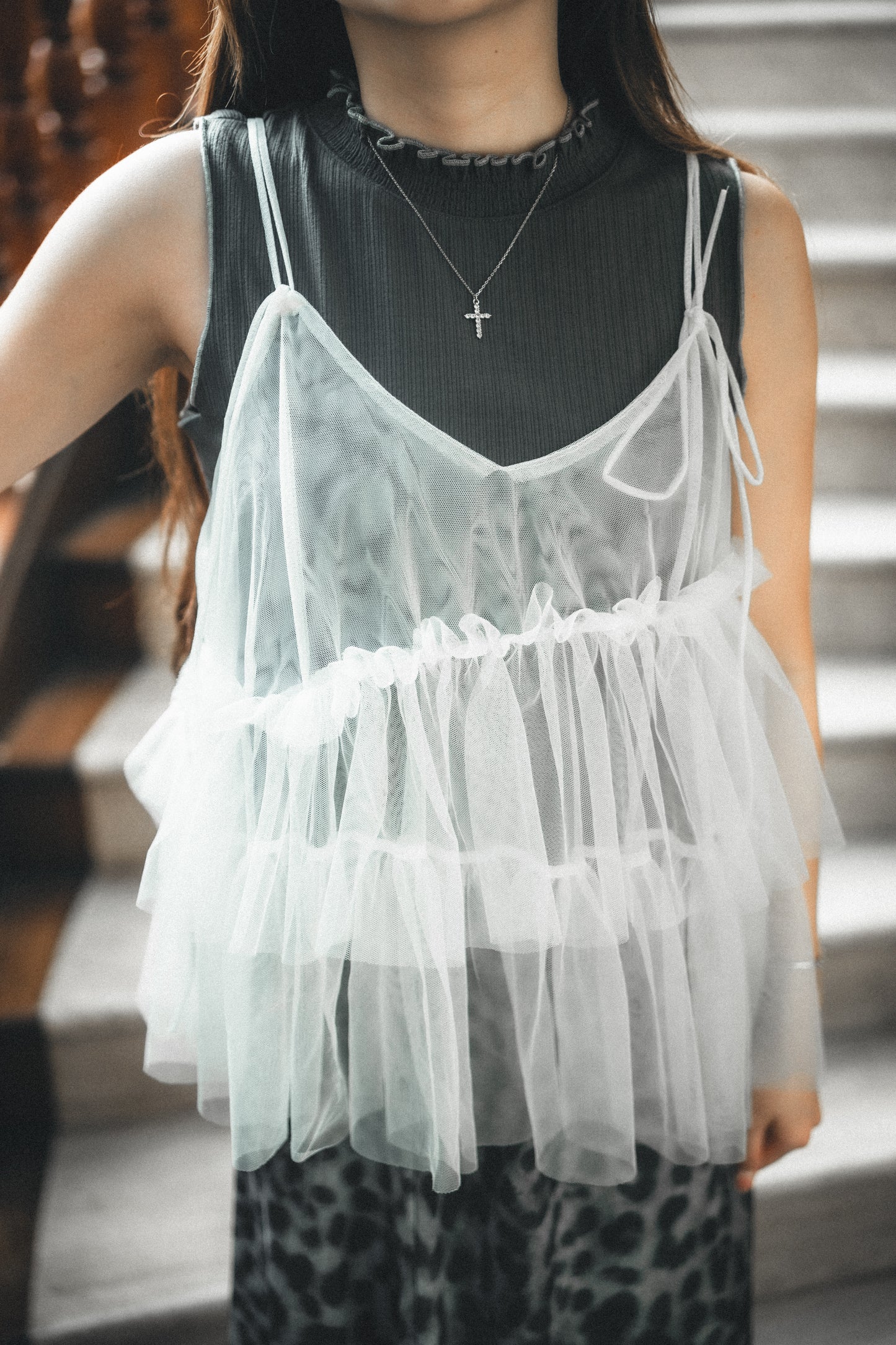 七彩🌈 百搭撞色木耳邊背心|7色入