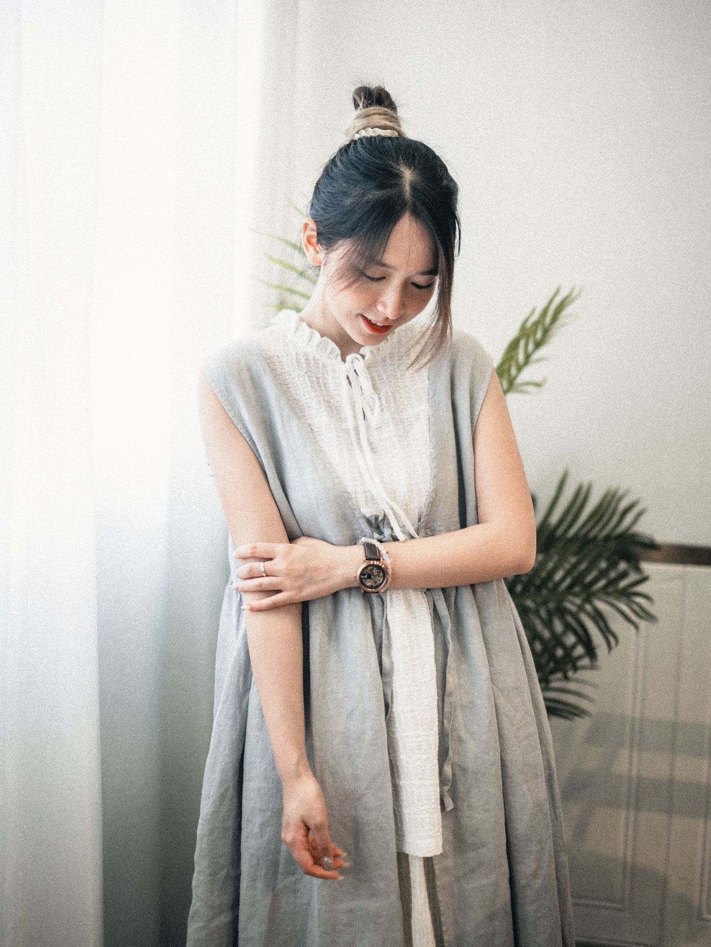 無印風.麻質交疊布OPS|2色入