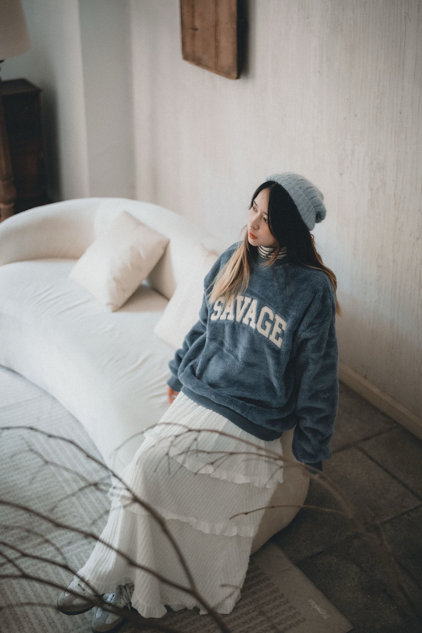 毛茸茸🐻❄️ 大刺繡SAVAGE字衛衣|4色入