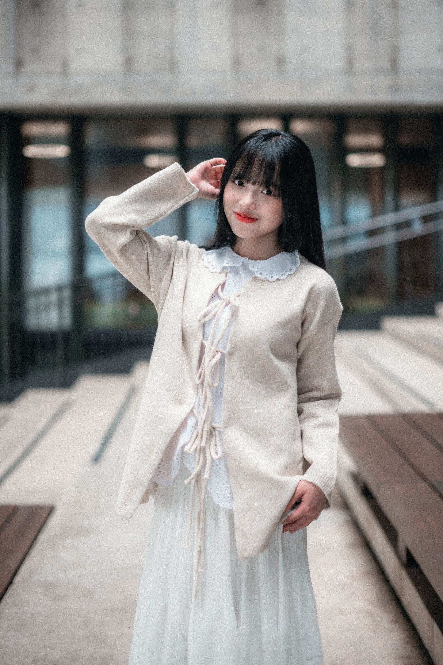 2ways綁帶寬鬆針織毛衣|2色入