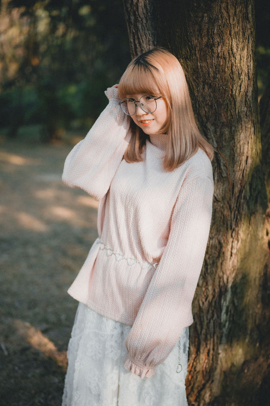 麥穗紋針織RUFFLE TOP|5色入