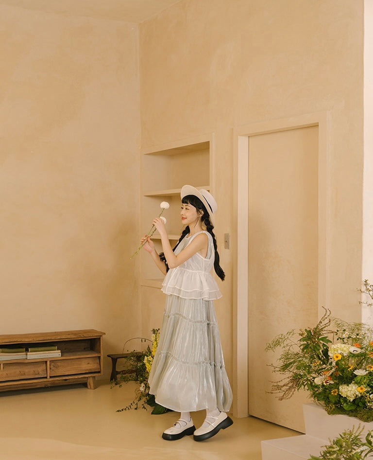 細絲光澤荷葉蛋糕造型OPS|2色入