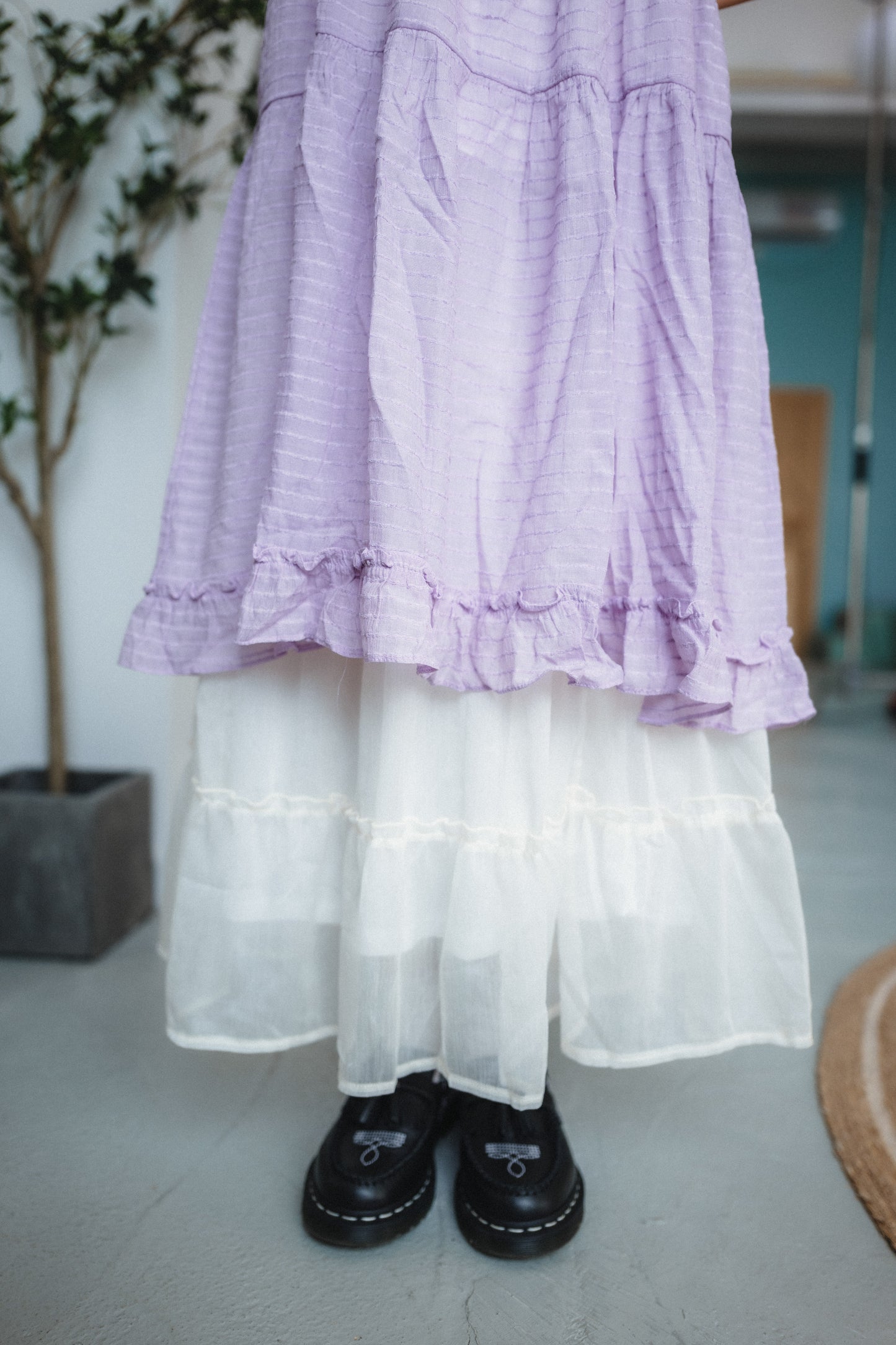 微透條紋Ruffle尾吊帶OPS|3色入