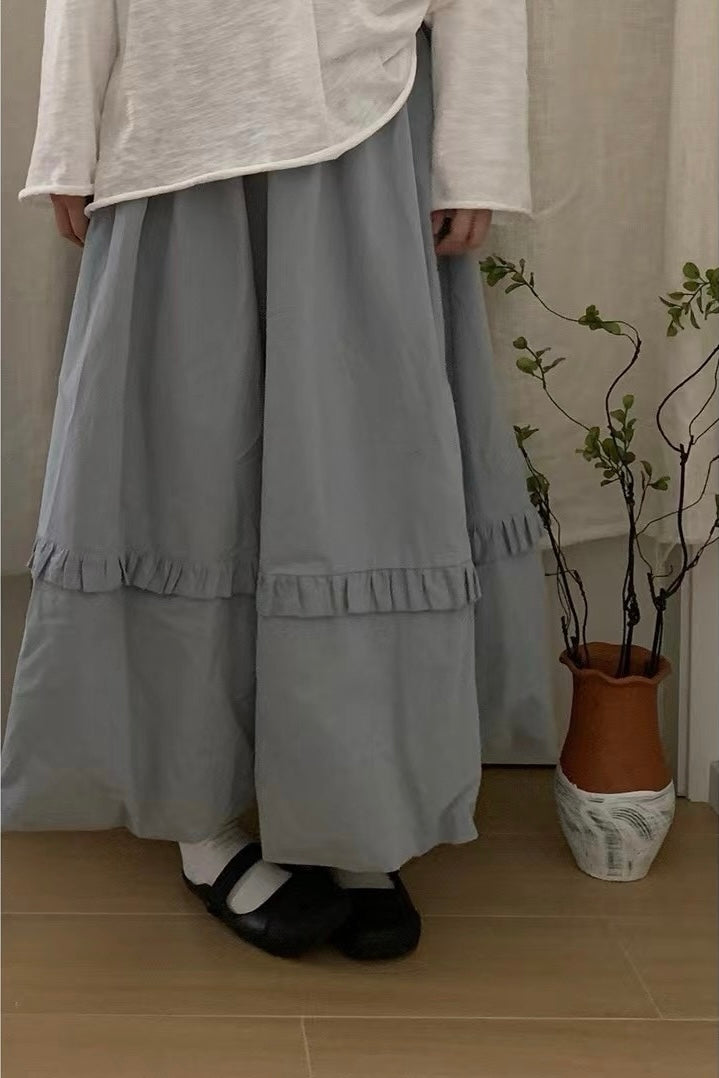 藍色系🎐單層Ruffle花苞泡泡裙|3色入