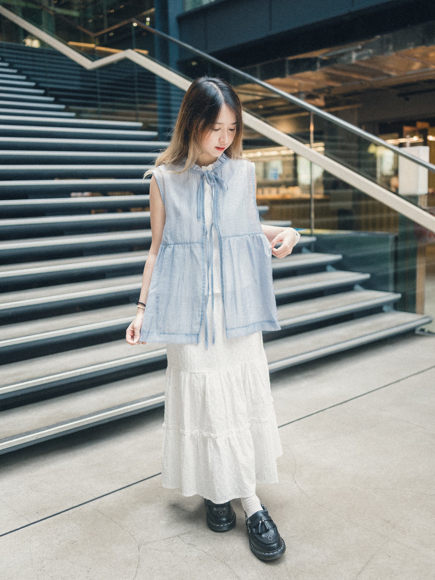 Ruffle領透透綁帶背心|4 colors