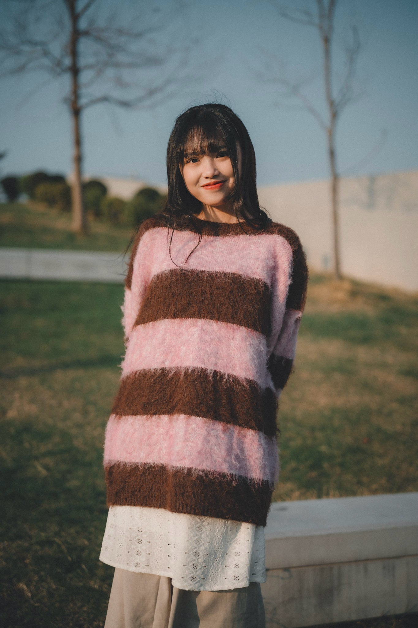 50%羊毛🐏 拼色間條圓領上衣|4色入