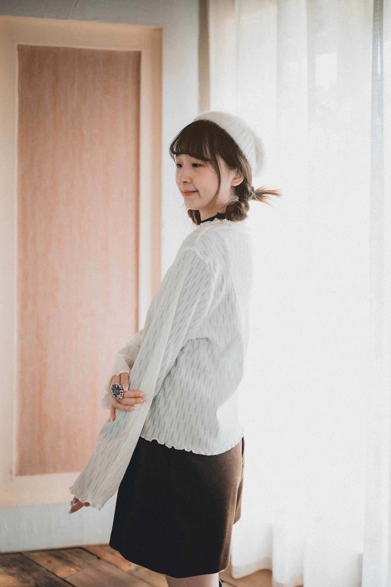 Double波浪暗紋top|3色入