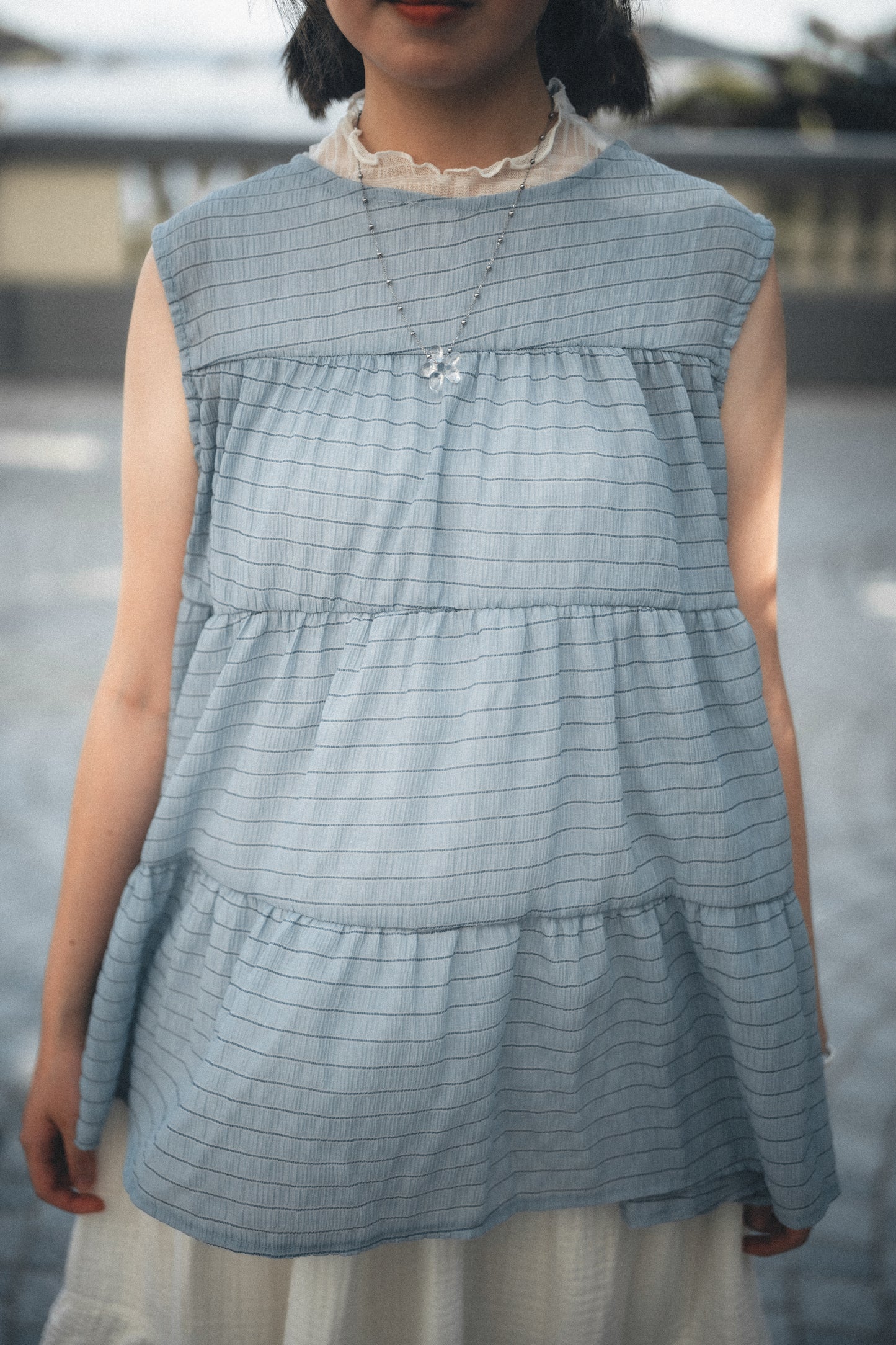 最百搭!2ways暗紋蛋糕娃娃Top|3色入