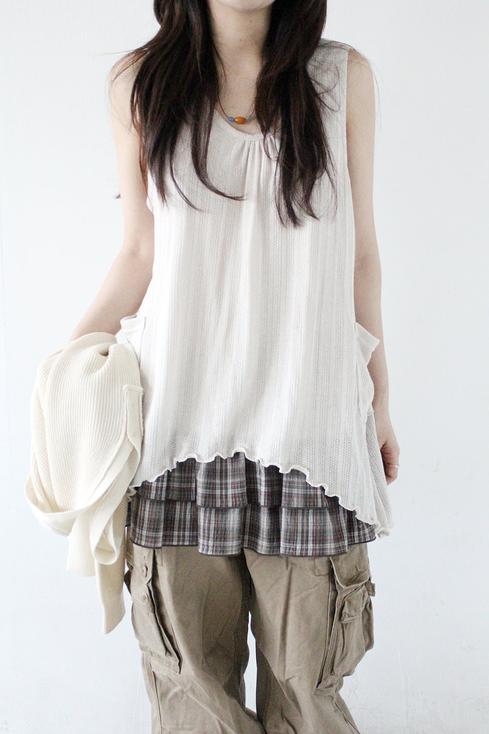 兩層layer🧸拼接背心娃娃top|3色入