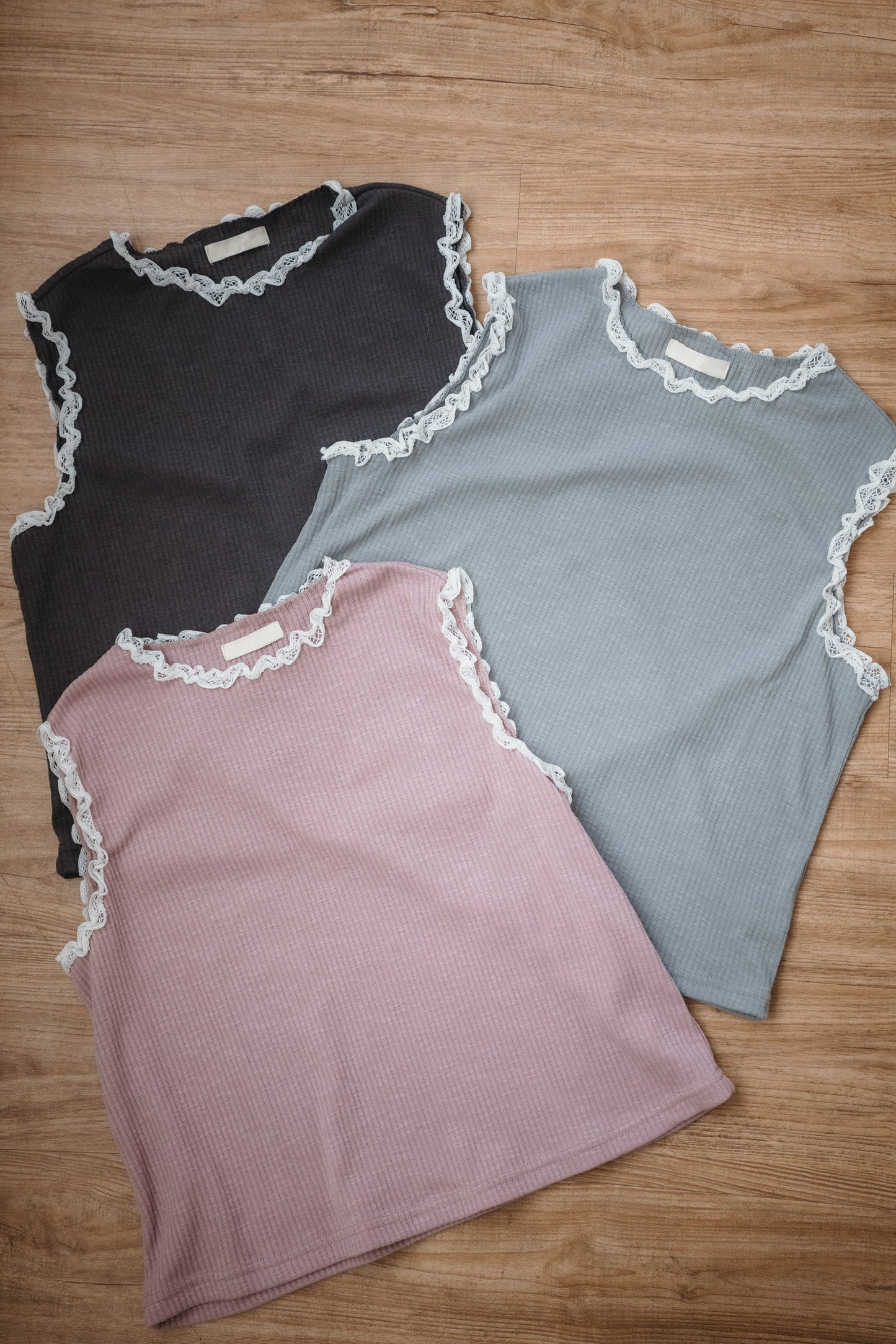 簡約Lace花邊背心|3色入