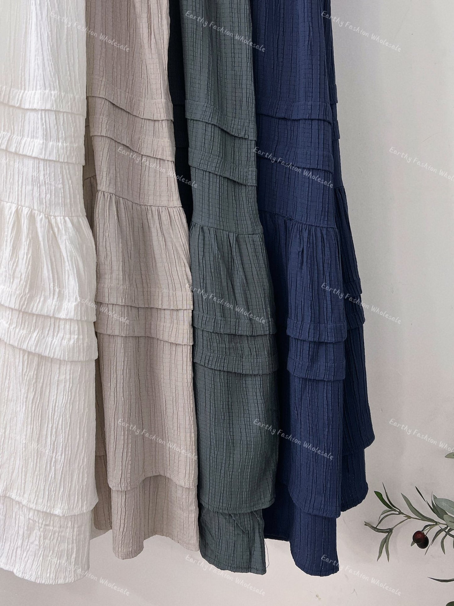 豎紋壓褶層層OPS|4色入